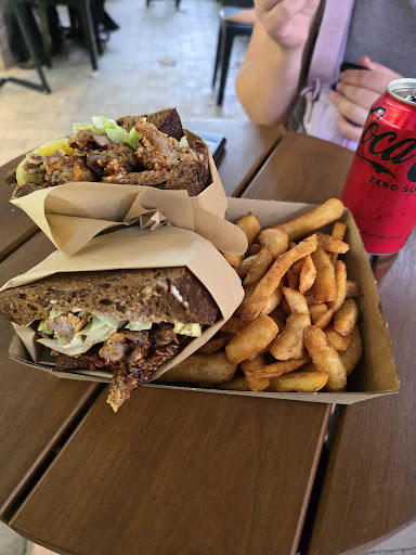 Takeaway order with sandwiches and chips